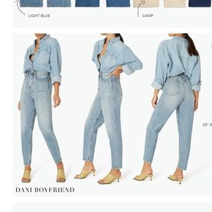 WeWoreWhat Dani Modern Boyfriend Jeans Size 26 Blue Denim High Rise Tapered